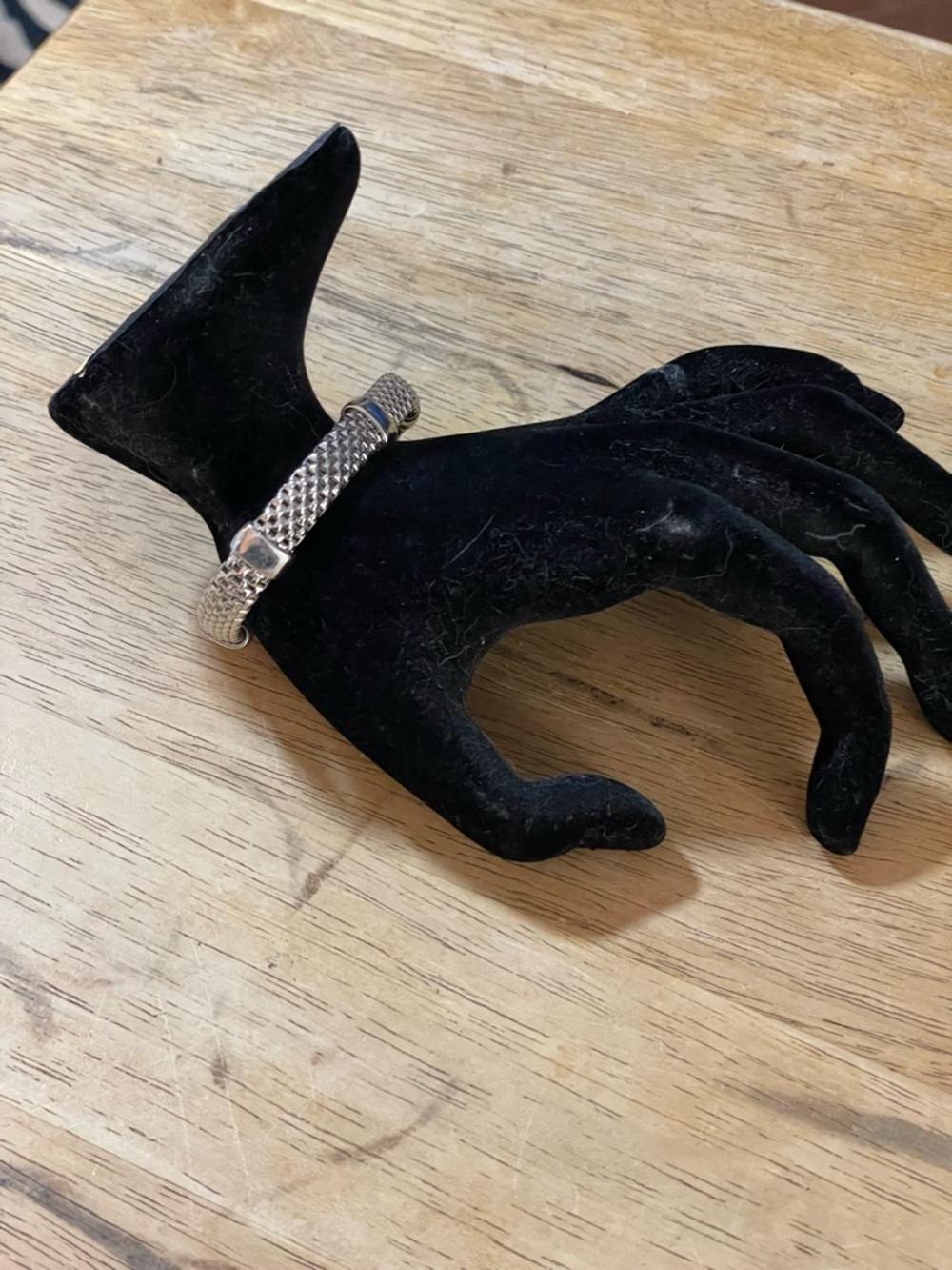 Dyadema Italy Sterling Silver stretch bracelet five station chain mesh 6.25 inch - Picture 6 of 15